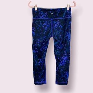 Lululemon Wunder Under Crop Floral Pants